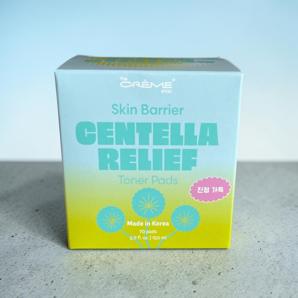 The Crème Shop Centella Relief Toner Pads 70ct New Skin Barrier Support